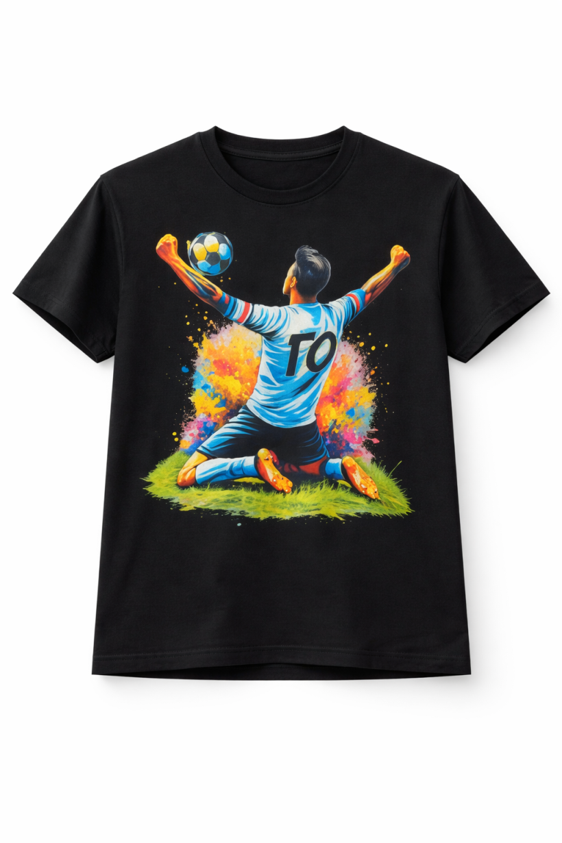 T-shirt dnz piłkarz 07 czarny