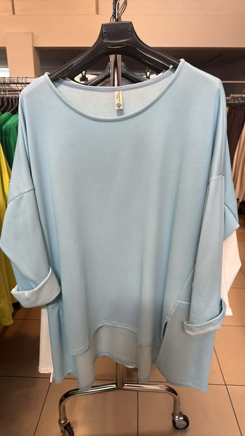 Italia nr.9 - Tunika jednokolorowa - 25282 - niebieski