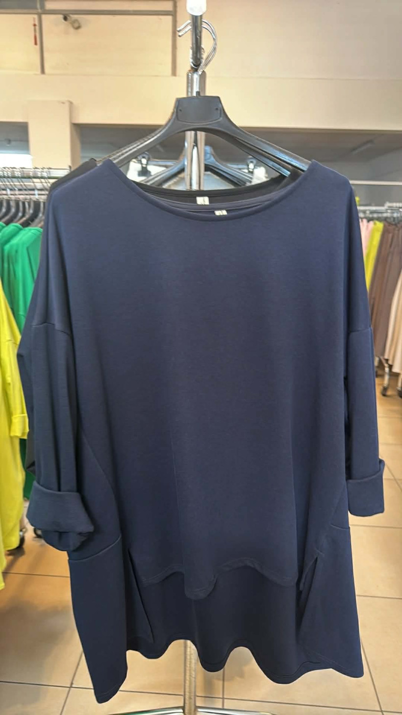 Italia nr.9 - Tunika jednokolorowa - 25282 - granatowy