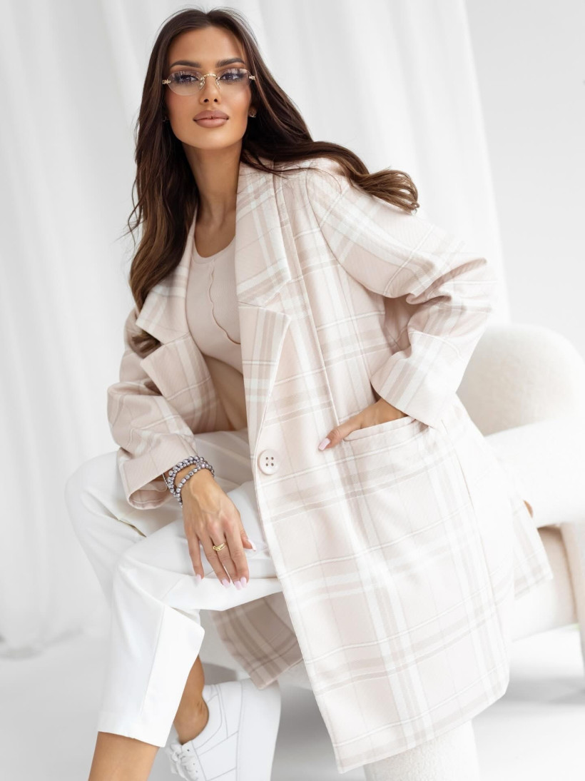 By o la la..! płaszcz krata