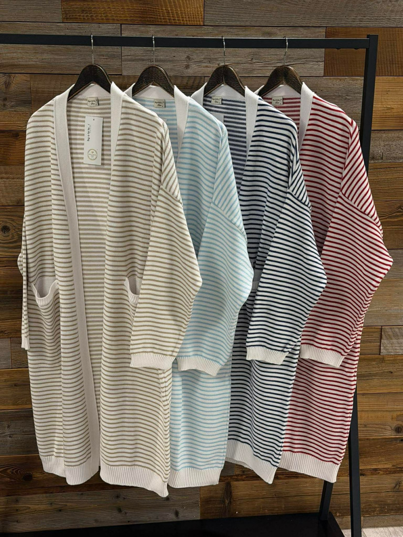 By o la la..! kardigan w paski