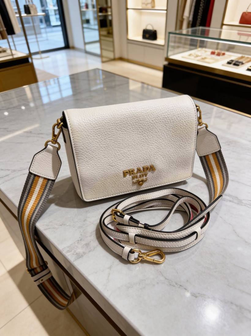 PRADA Leather Shoulder Bag