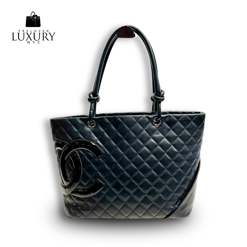 CHANEL Cambon Large Tote Bag Leather 12753727 Black