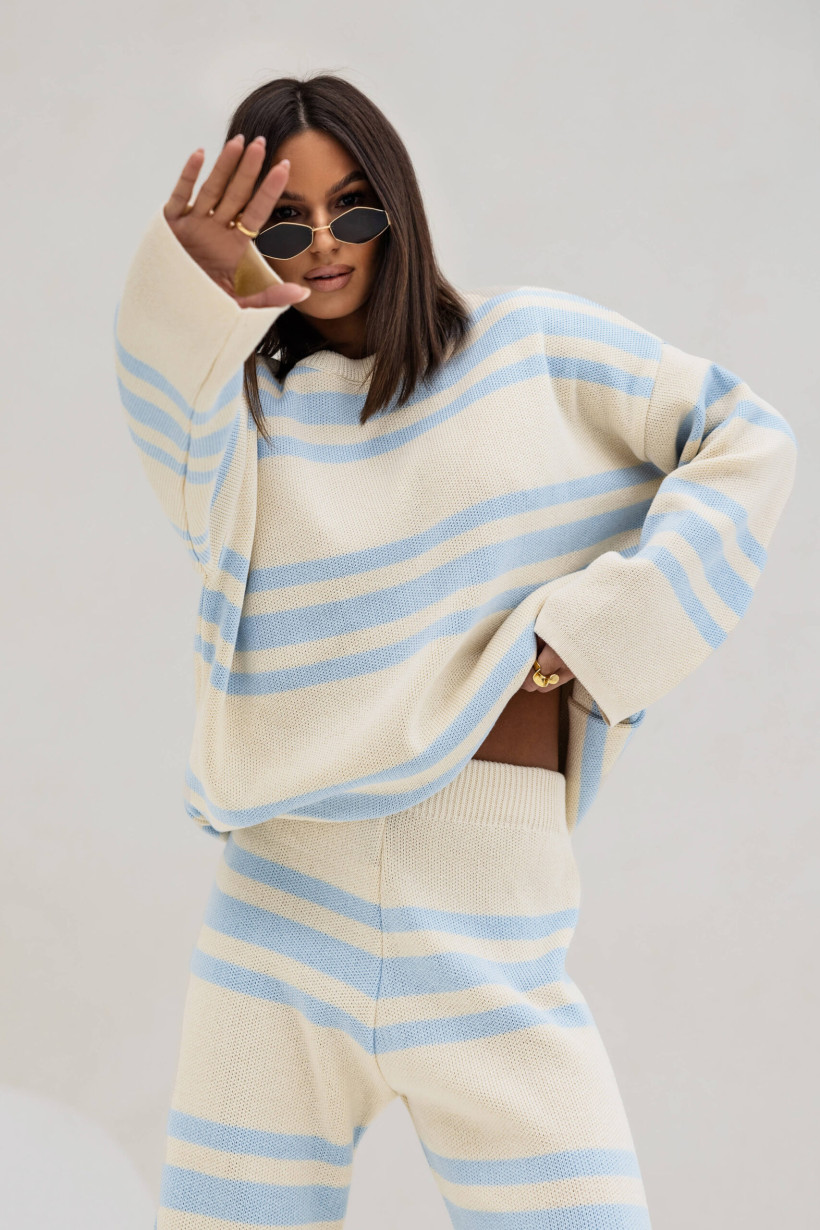 KOMPLET WILLOW STRIPS BŁĘKITNY SEMPRE