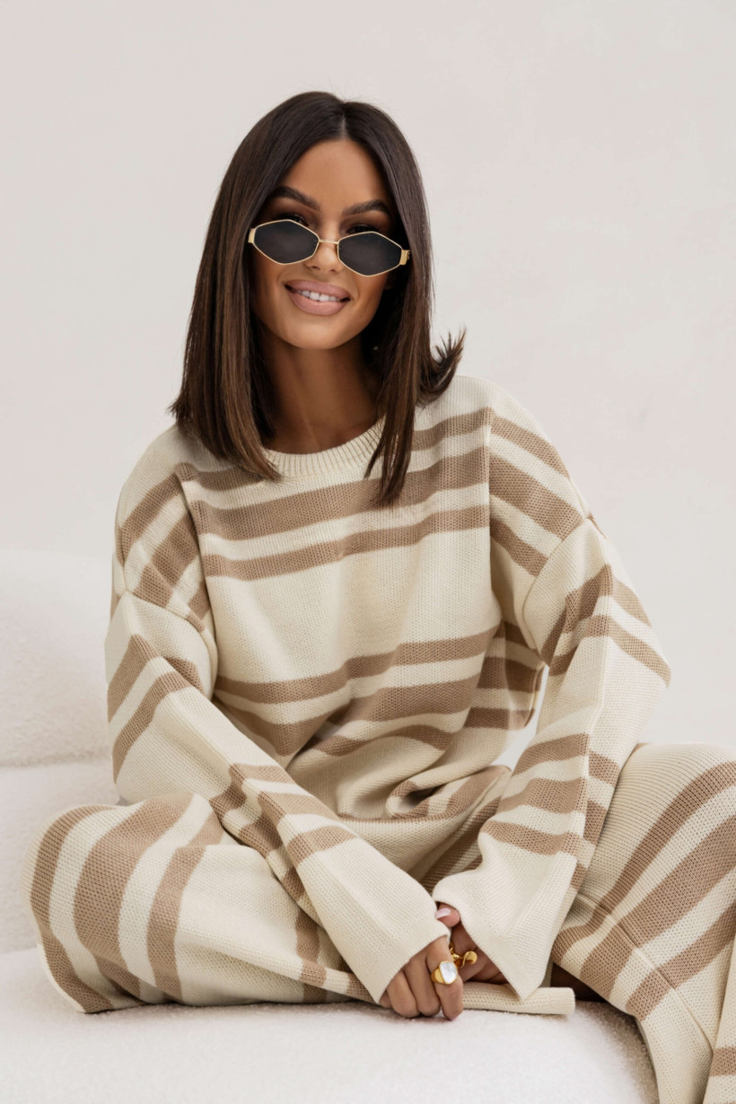 KOMPLET WILLOW STRIPS BEŻOWY SEMPRE