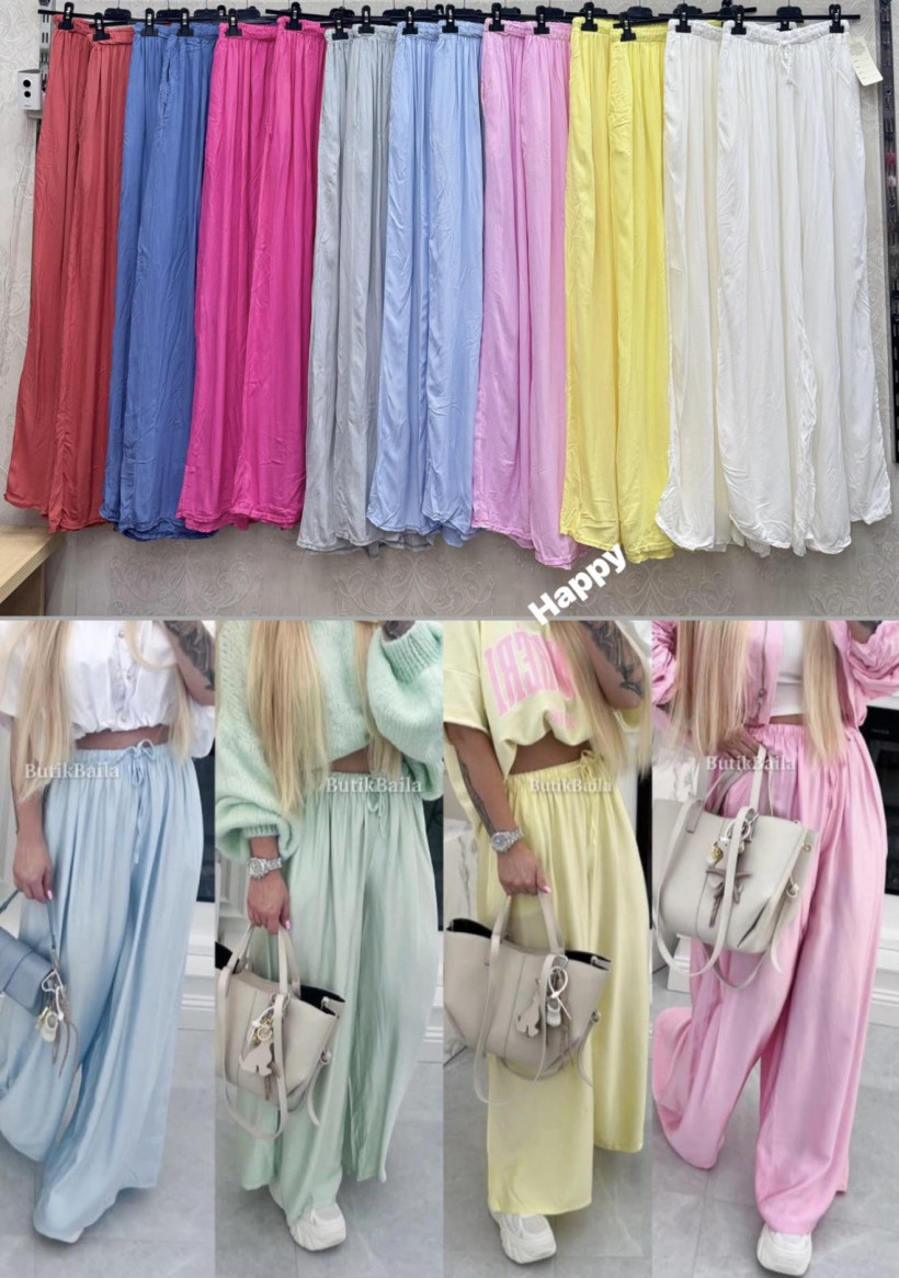 Spodnie wiskoza szeroka nogawka SP21