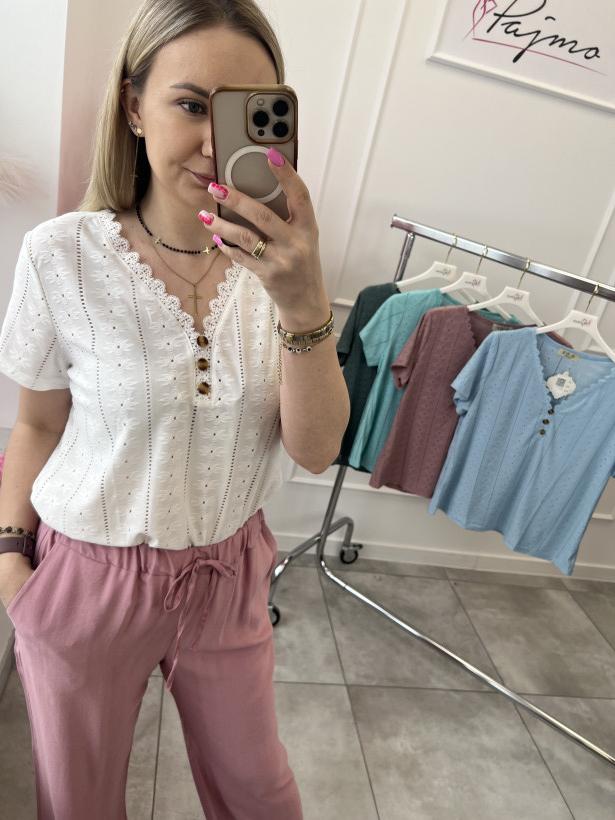 Bluzka ażur guziki 14298