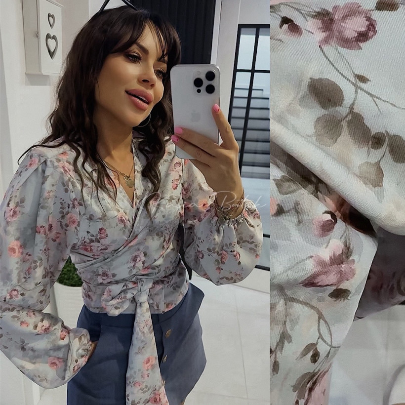 Koszula Wiskozowa Diana Szałwiowe Kwiaty