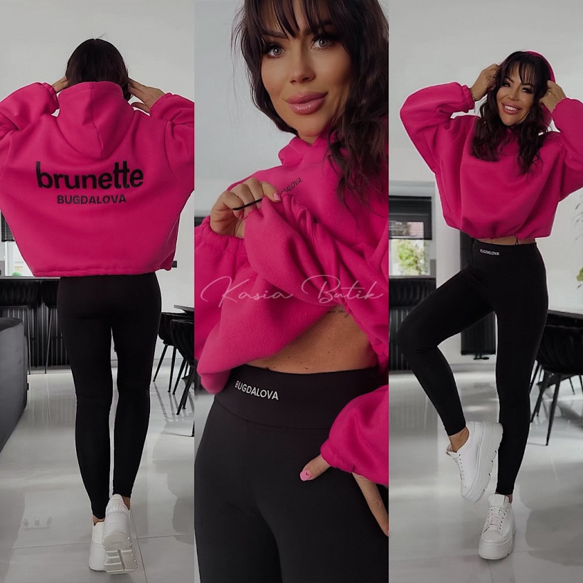 Bluza Bawełniana Brunette By Mia Fuksja