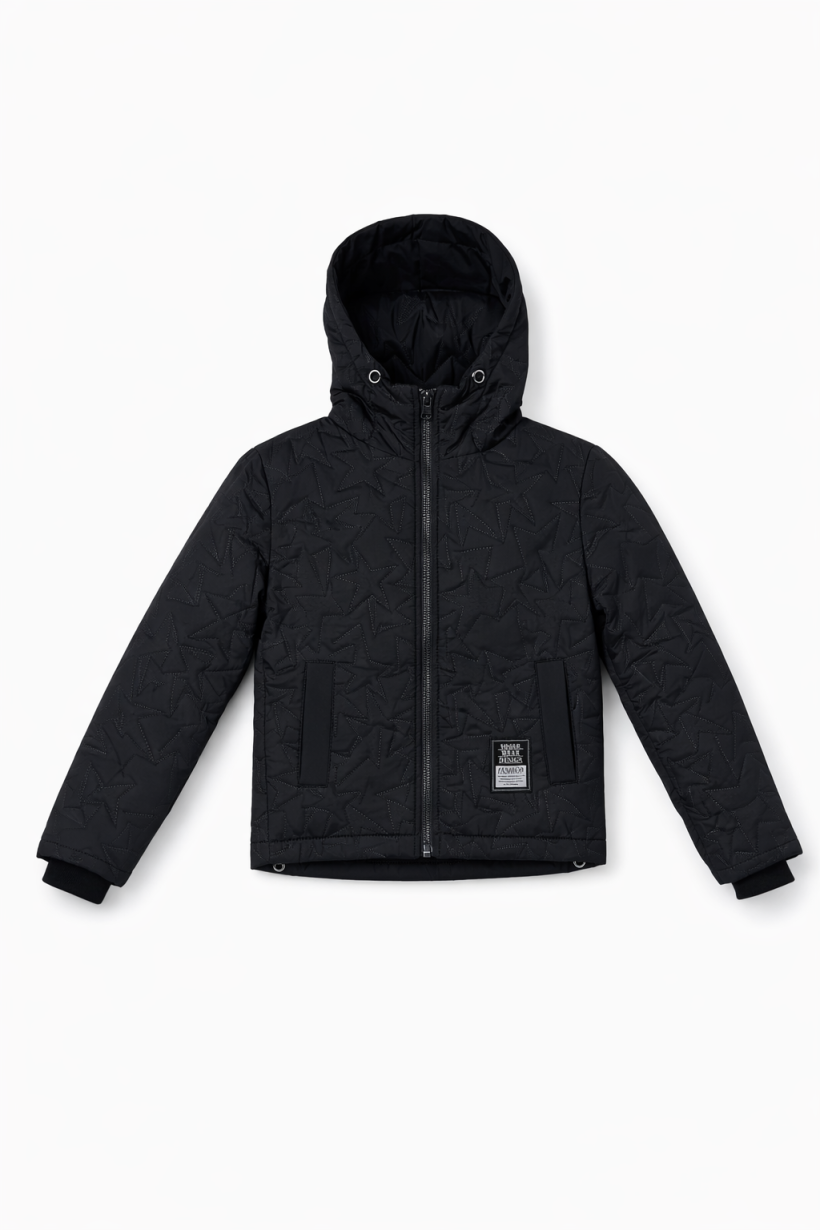 Kurtka   GWIAZDY KK2281-1#- CZARNY