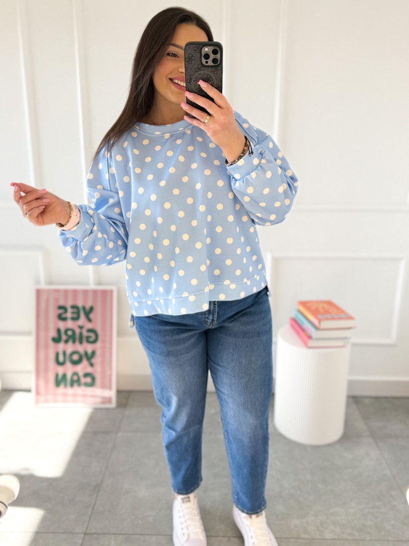 Bluza GROSZEK błękit 