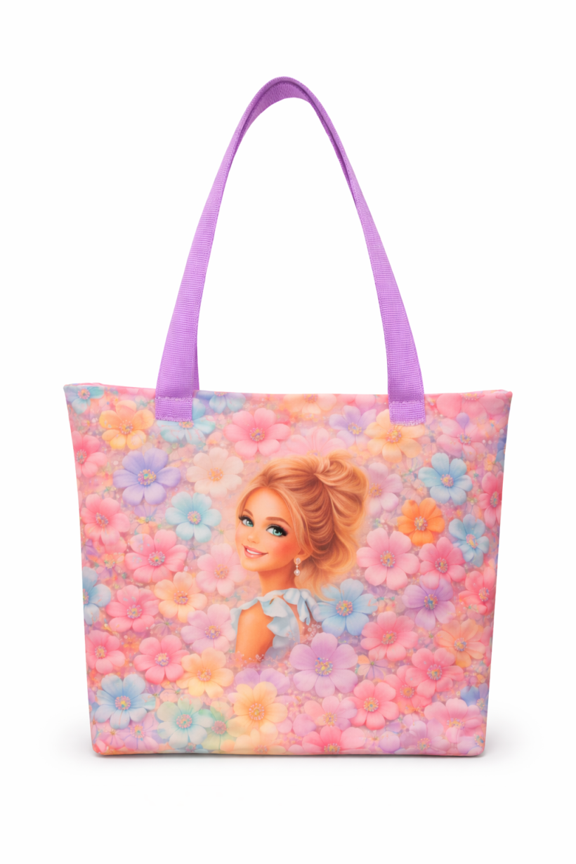 Torebka dziewczyna kwiaty pastel