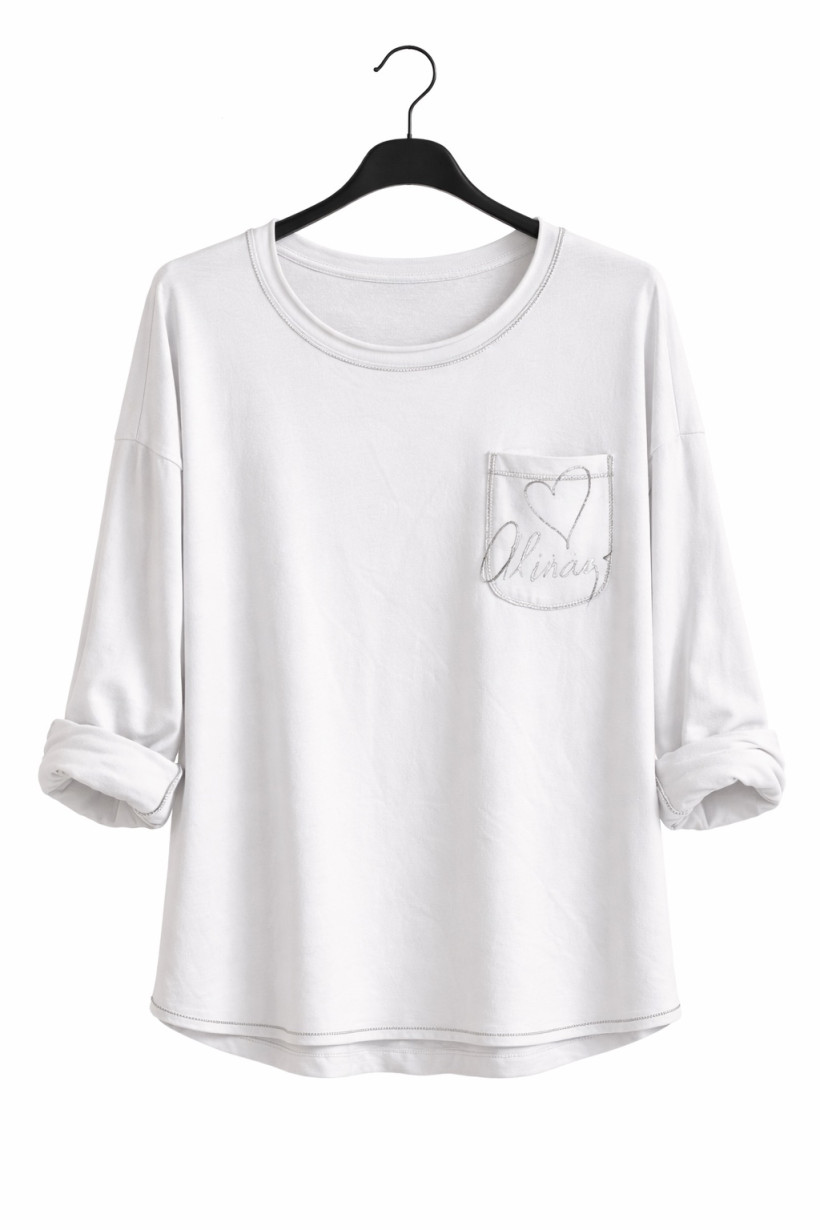 Bluzka biała z sercem 