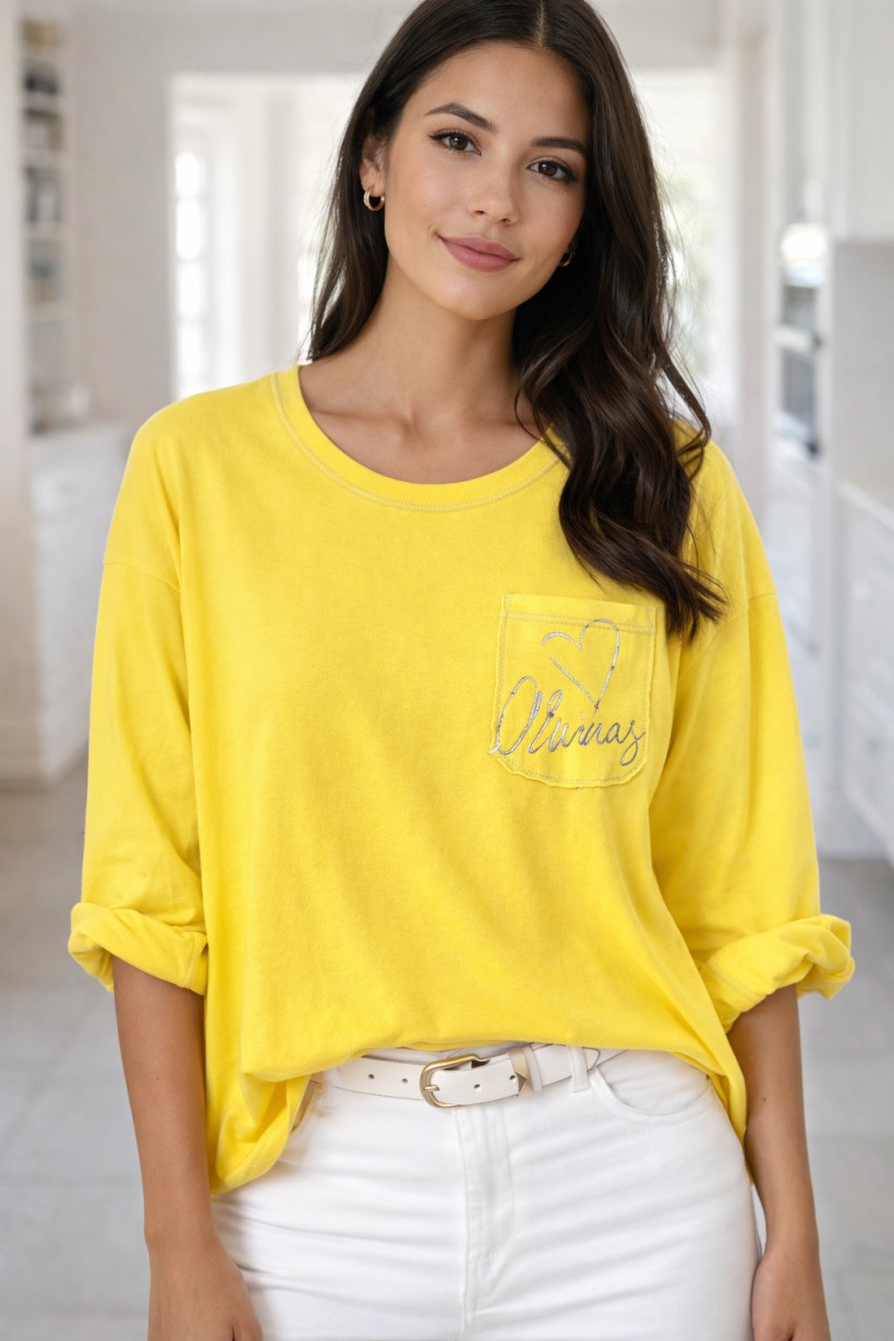 Bluzka żółta z serduszkiem 