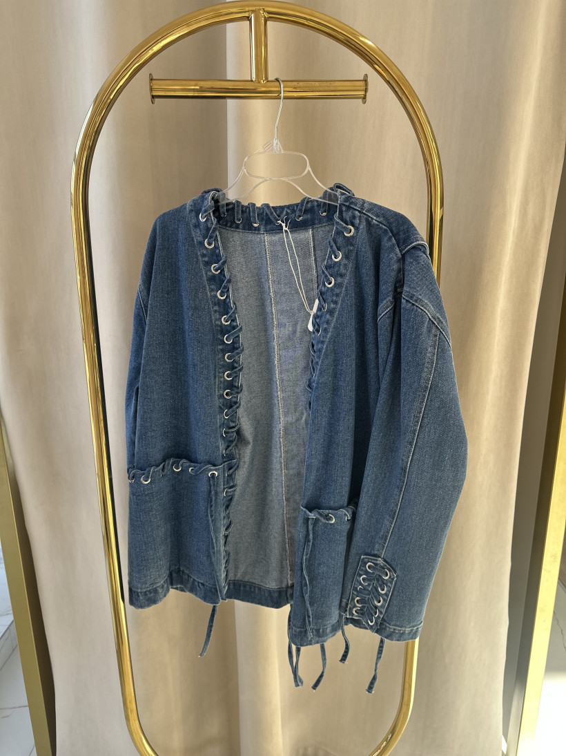 WEIL KURTKA JEANS WIĄZANIE