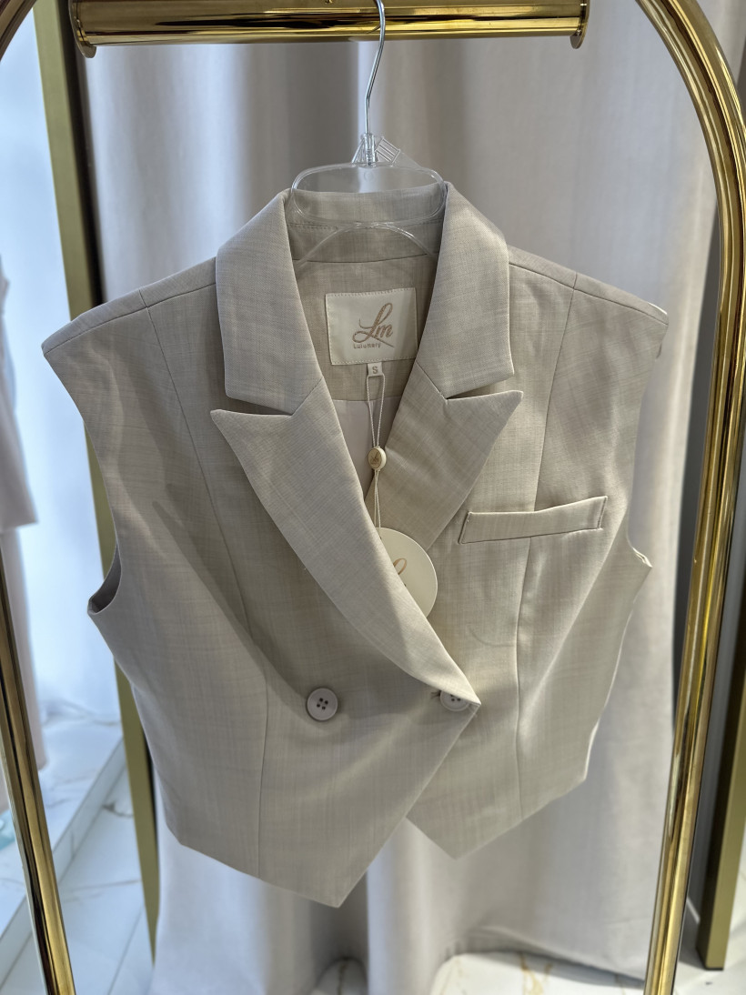 LM KAMIZELKA GARNITUROWA ZIMNY BEŻ