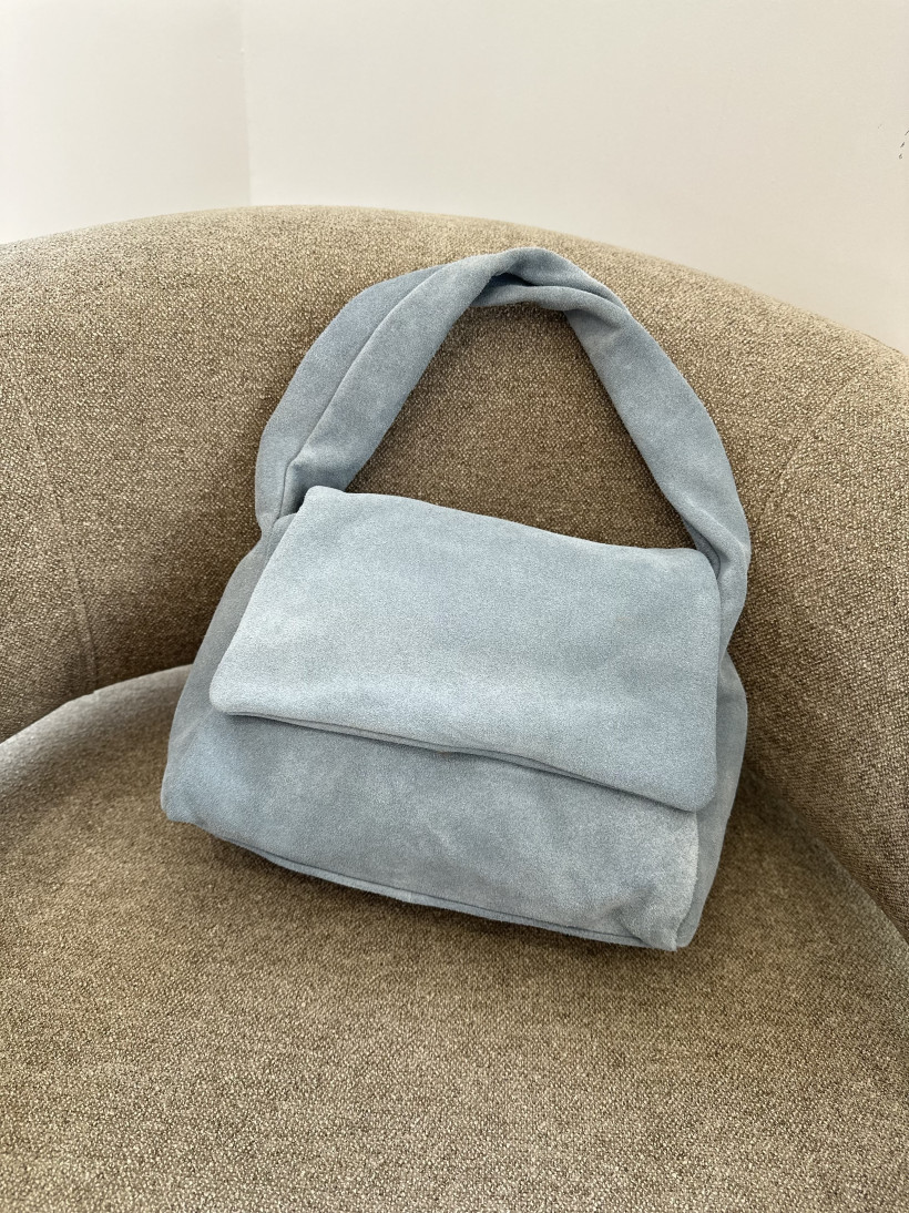 TOREBKA BŁĘKIT ZAMSZ 