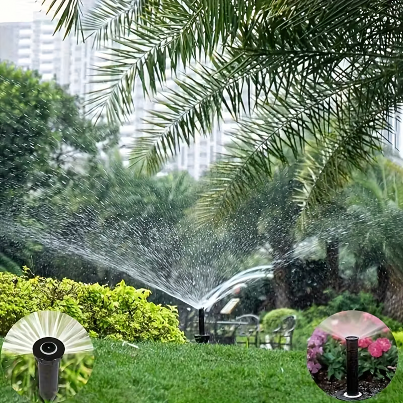 5szt zraszacz ogrodowy statyczny wynurzalny obrotowy rotacyjny 360° 5,7m