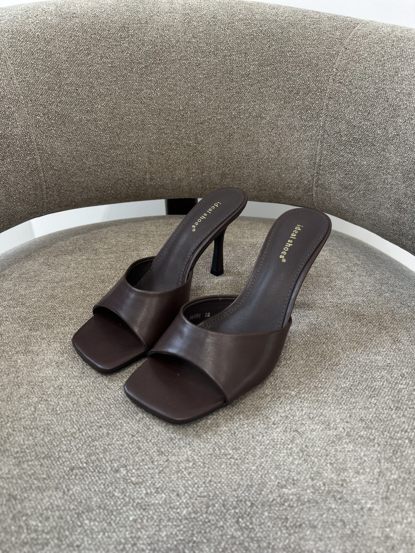 IDEAL KLAPKI NA OBCASIE CZEKOLADA ECO SKÓRA