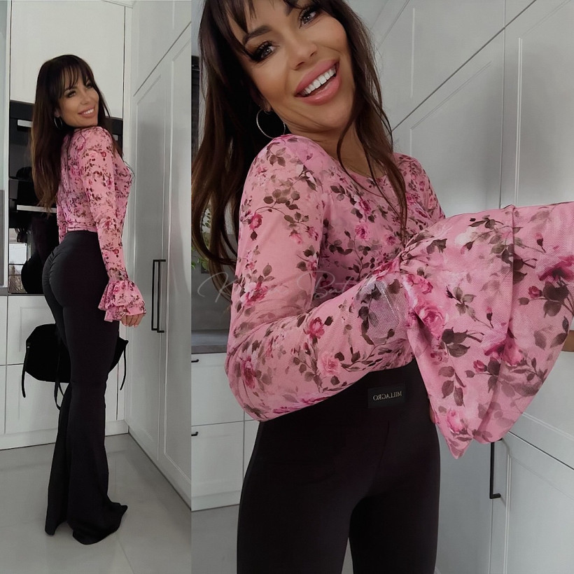 Bluzka Siateczka By Mia Dzwonek Pudrowe Kwiaty