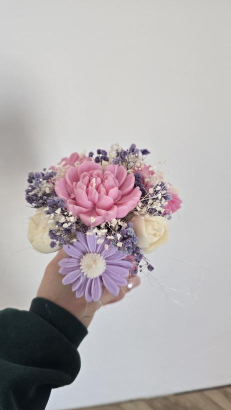 Box flowerbox mały świece sojowe prezent urodziny dzień nauczyciela 