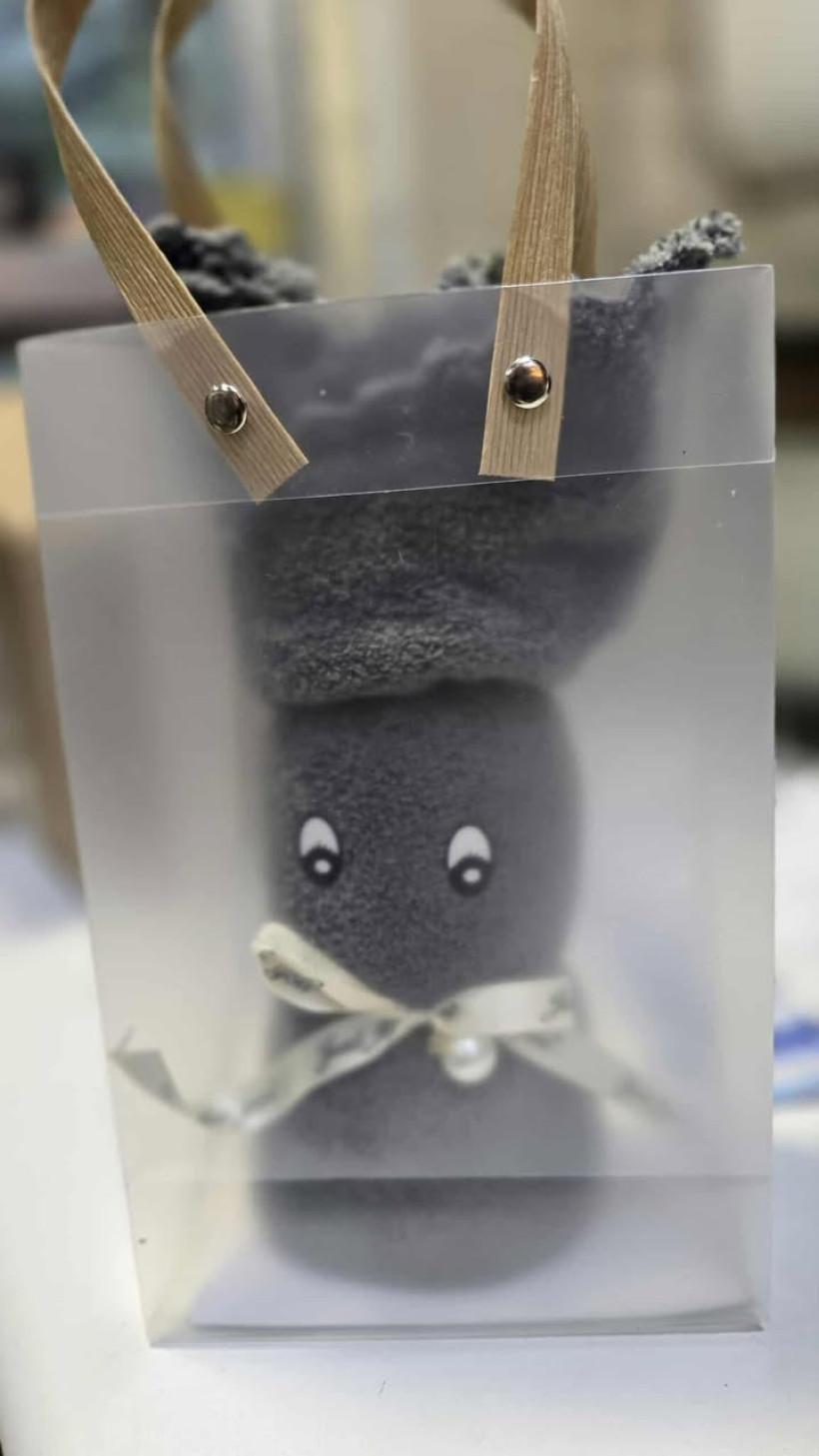 ręczniczek zajączek szary