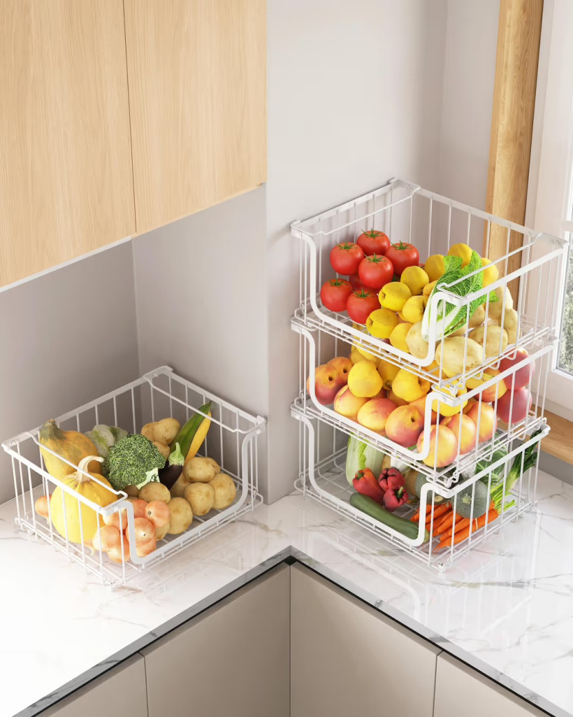 komplet 4 szt metalowych koszyków do przechowywania 