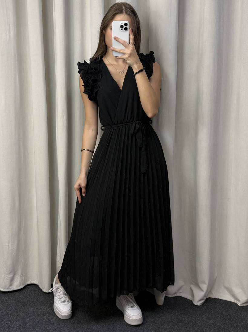 Sukienka falbaniaste rękawy 