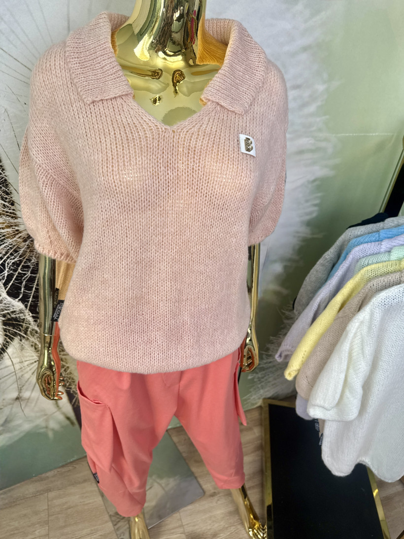 Sweterek Polo z baby alpaki Minouu