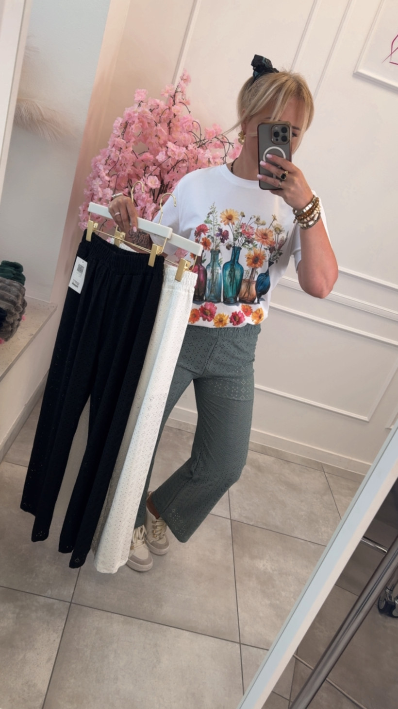 Spodnie szerokie ażurowe 14428