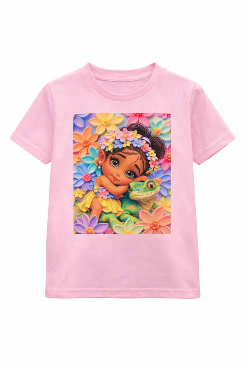 T-shirt dziewczyna kameleon cukierek