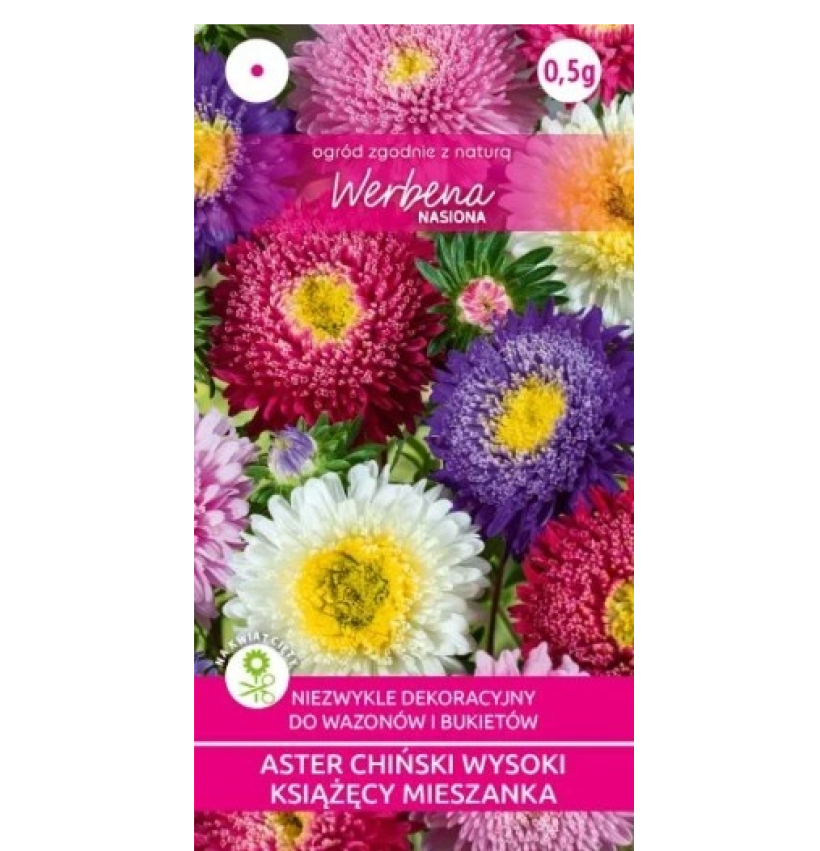 Aster wysoki chiński książęcy MIX nasiona 0,5 g