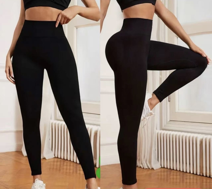 Legginsy prążek szeroki pas 14430