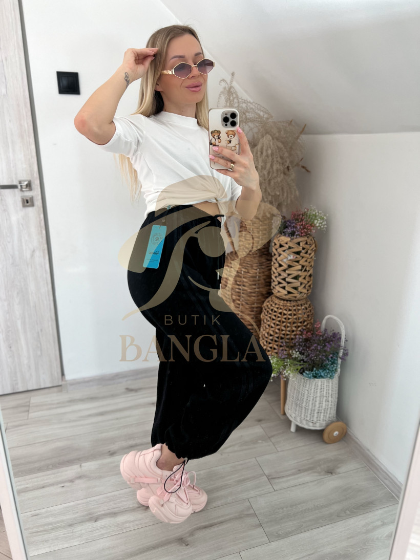 Dresy paski czarne stopper #7212