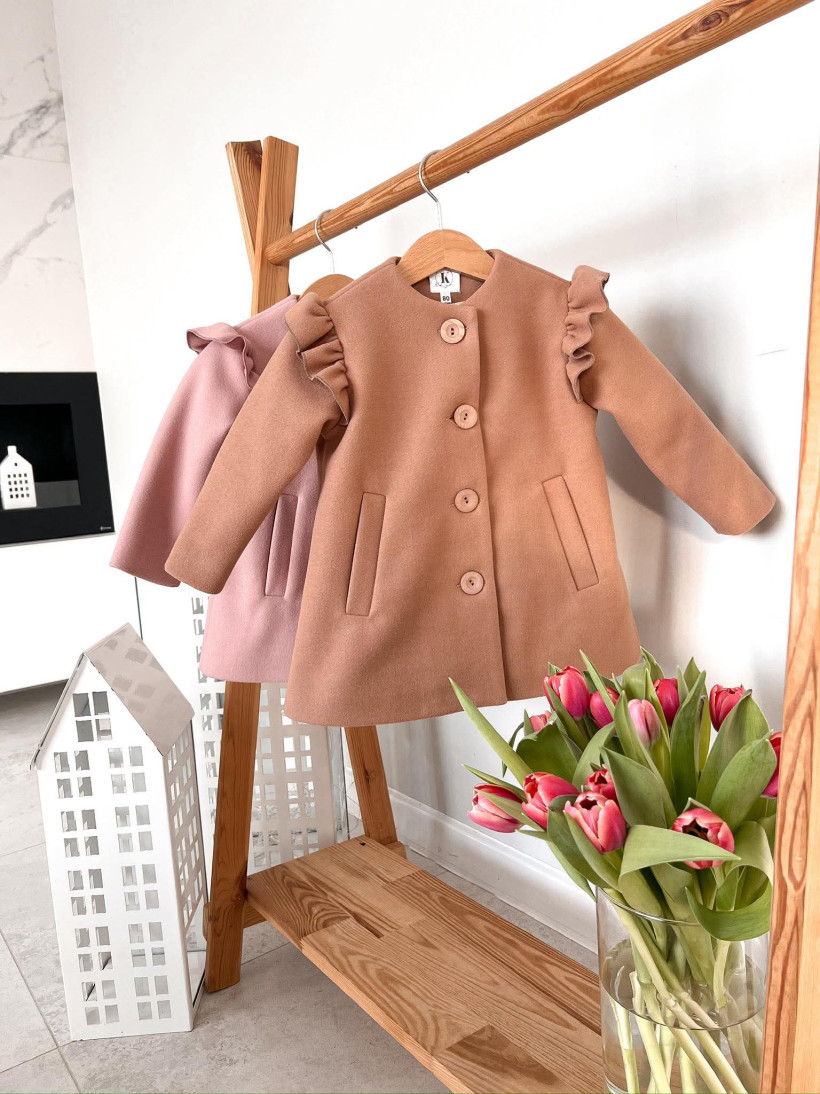 Płaszczyk Mini beż z motylkami Kaya 