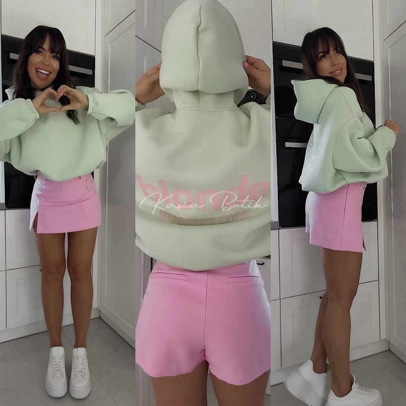 Bluza Bawełniana Blonde By Mia Pastelowa Mięta