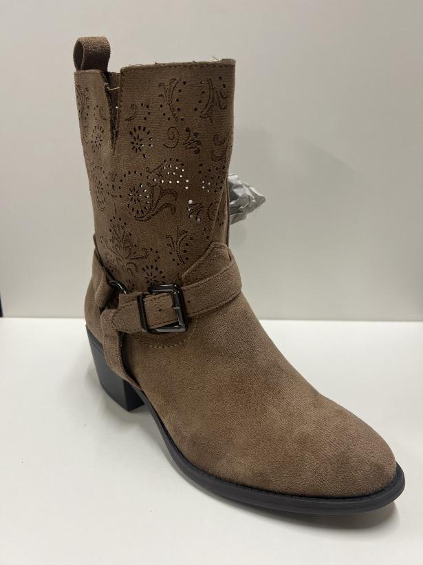 DASZYN HIT- botki brązowe ażurowane 