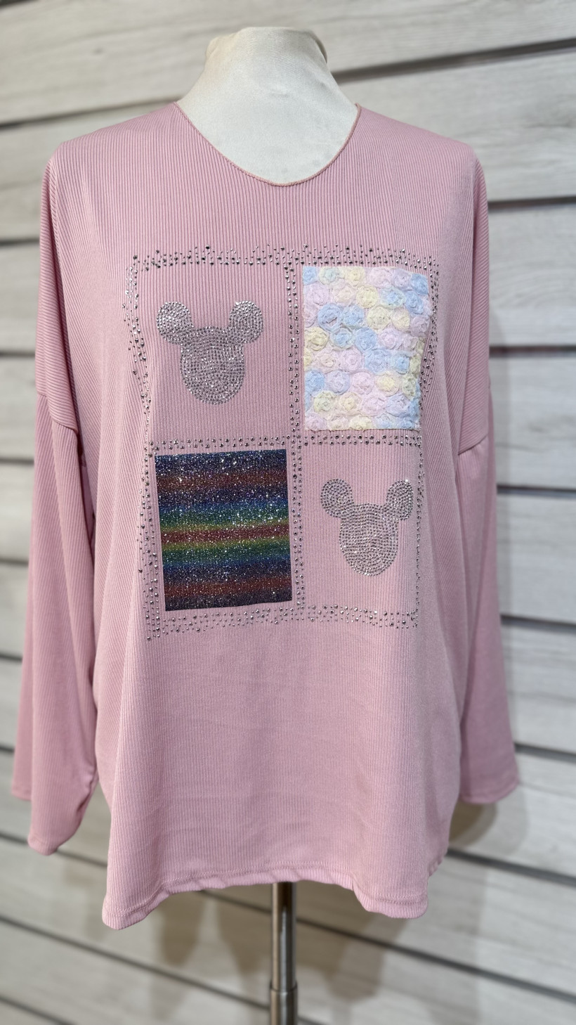 TUNICA CANELADA BORDADA