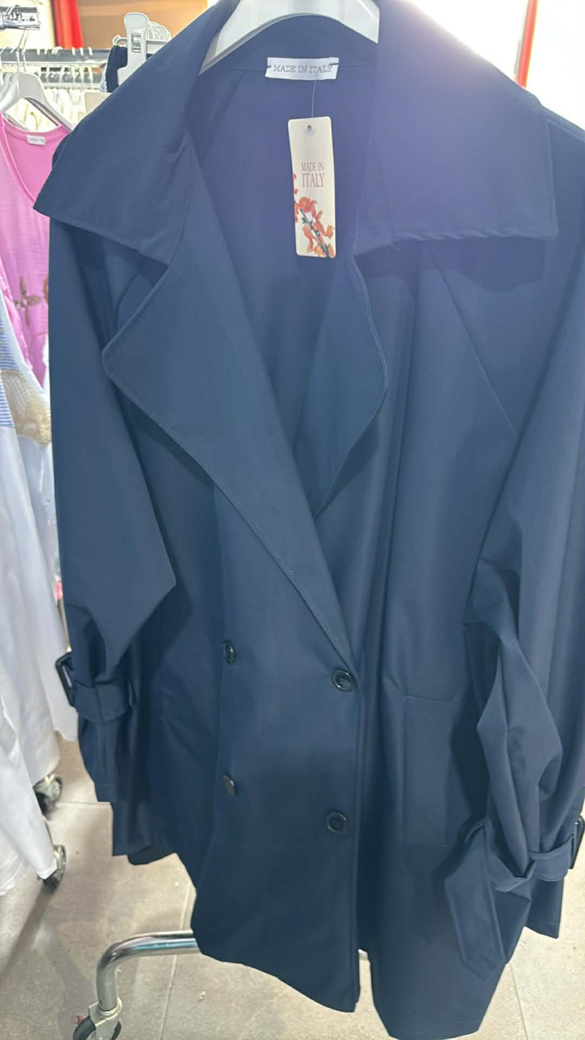 Italia nr 10 - Płaszczyk jednokolorowy - 5123 -granat