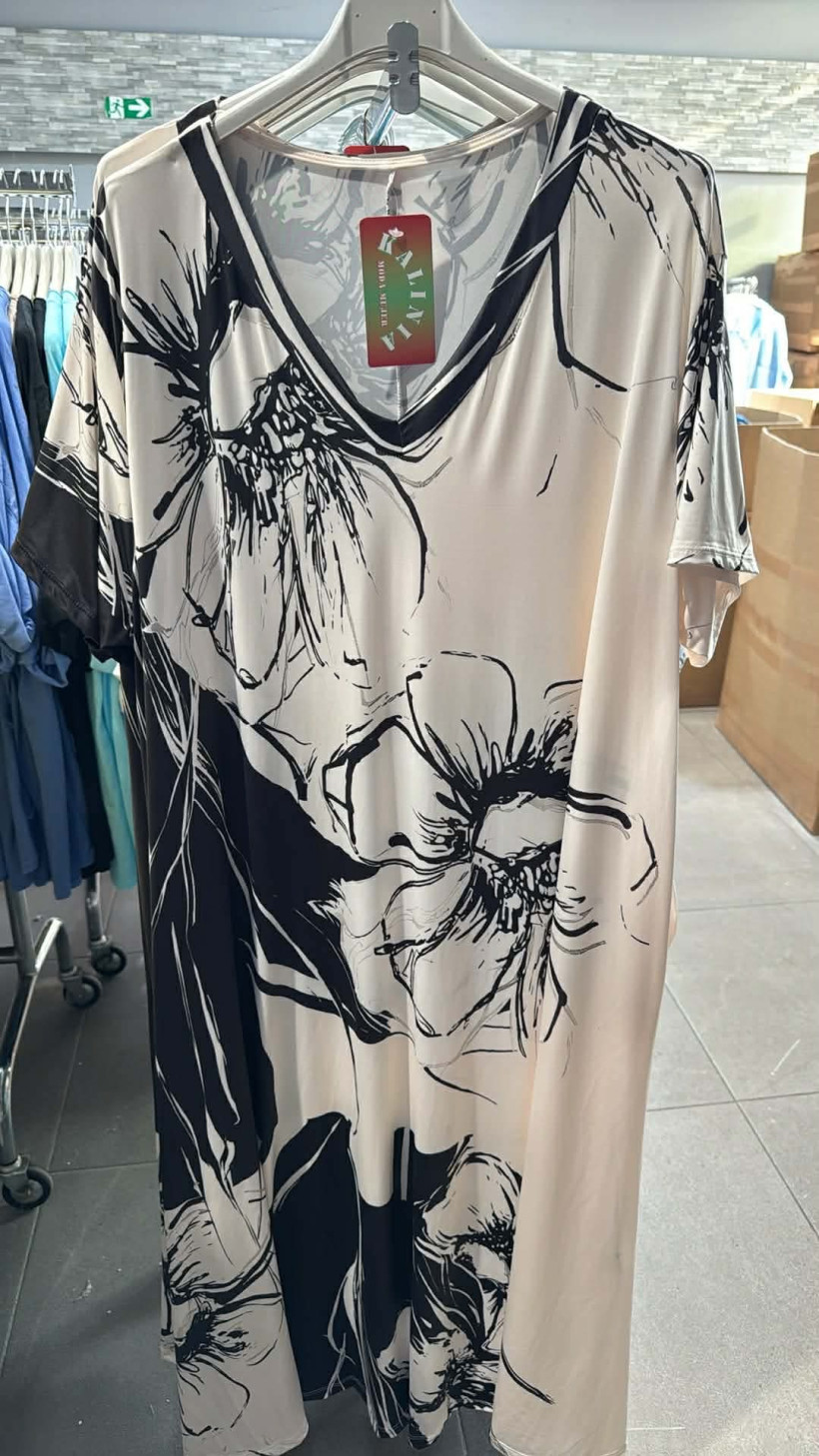 Italia nr 10 - Sukienka wzorzysta - 3315 - czekoladowa