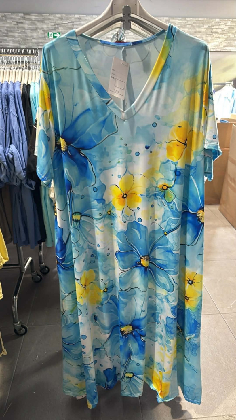 Italia nr 10 - Sukienka wzorzysta - 3315 - niebieska