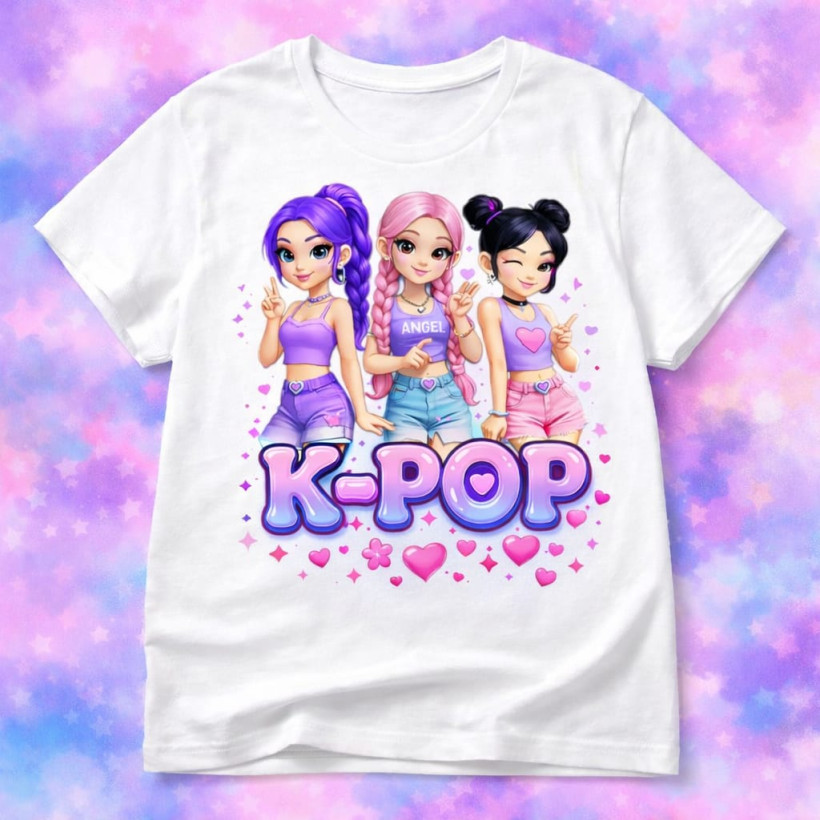 ZA T-shirt BIAŁY -K-POP anime