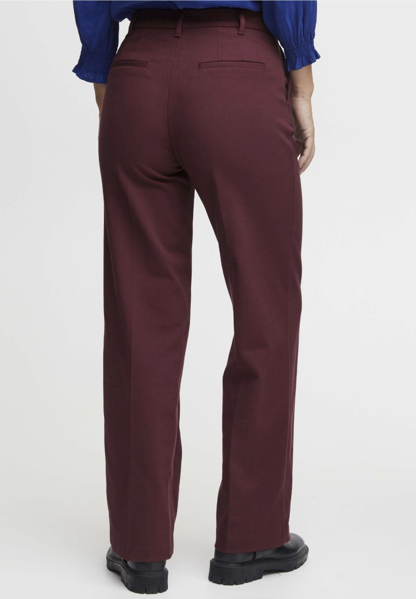 Spodnie burgundowe | PULZ JEANS | 53% bawełny| (42)