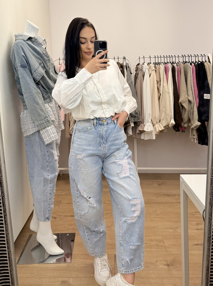 Spodnie jeansowe balloon fit