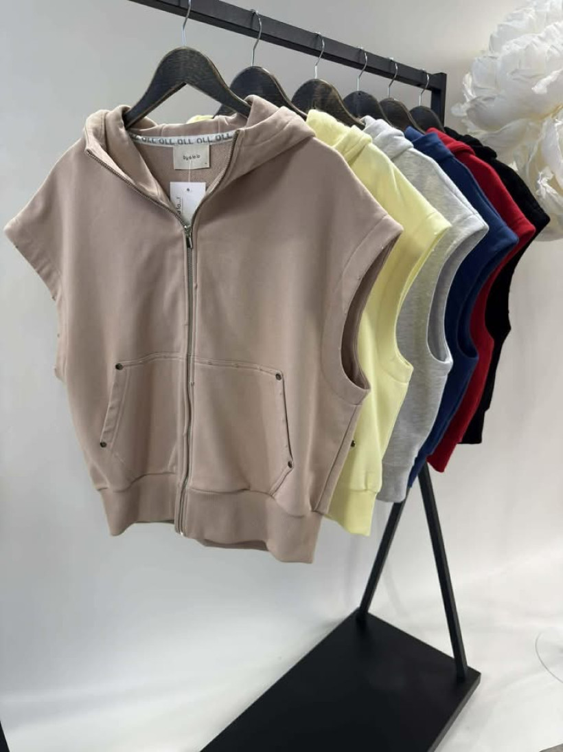 By o la la..! kamizelka dresowa z kapturem 