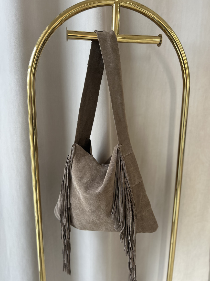 TORBA WOREK JASNA CZEKOLADA ZAMSZ FRĘDZLE