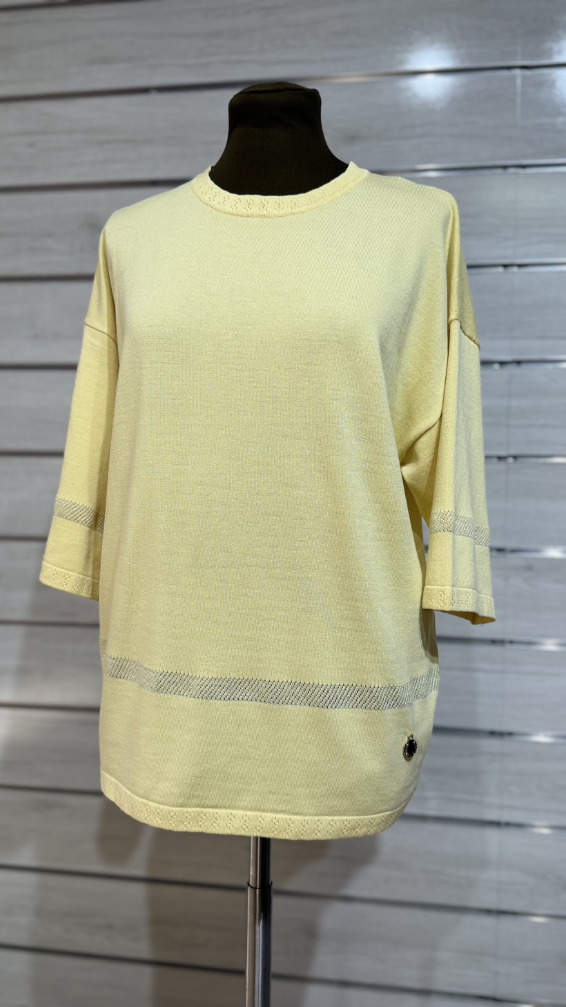 CAMISOLA MALHA BARRA BORDADA