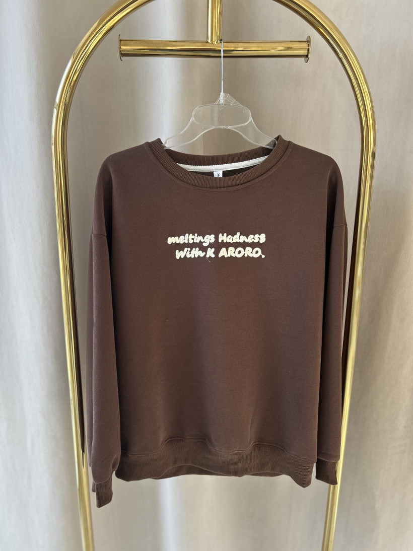 CH BLUZA ARORO CZEKOLADA NAPIS