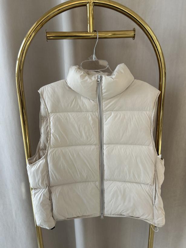 CH KAMIZELKA PUCHOWA BEŻ KOŁNIERZ