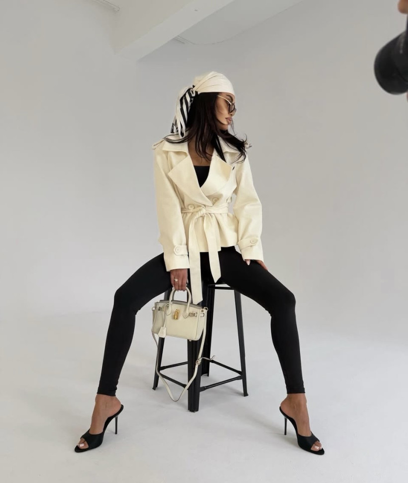 EDAN TRENCZ KRÓTKI TALIOWANY BUDYŃ